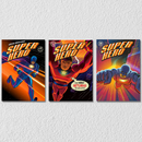 Superhero Wall Poster, Set Of 3