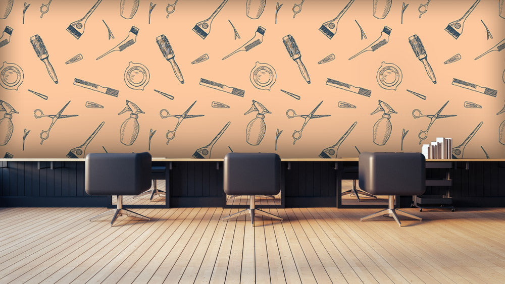 Comb Mirror Brush Scissor Wallpaper