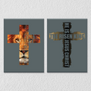 Jesus Cross And Lion Wall Art, Set Of 2