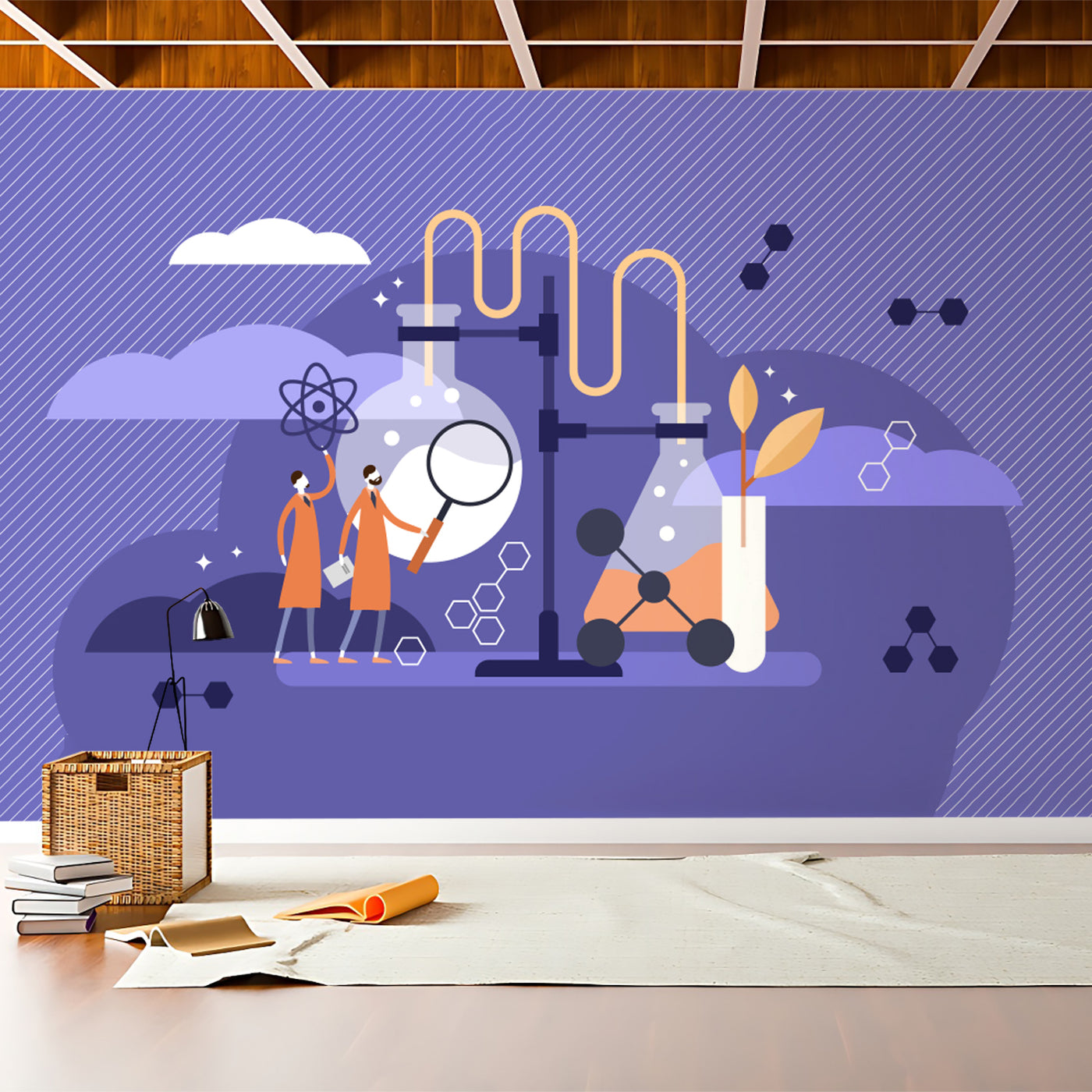 Purple Stripped Wallpaper