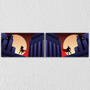 Superman And Superwoman Art, Set Of 2