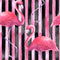 Flamingo Strips Wallpaper