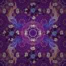 Mirror Pattern Purple Mandala Art Self Adhesive Sticker For Table