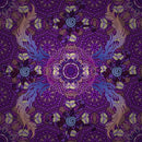 Mirror Pattern Purple Mandala Art Self Adhesive Sticker For Table