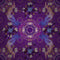 Mirror Pattern Purple Mandala Art Self Adhesive Sticker For Table