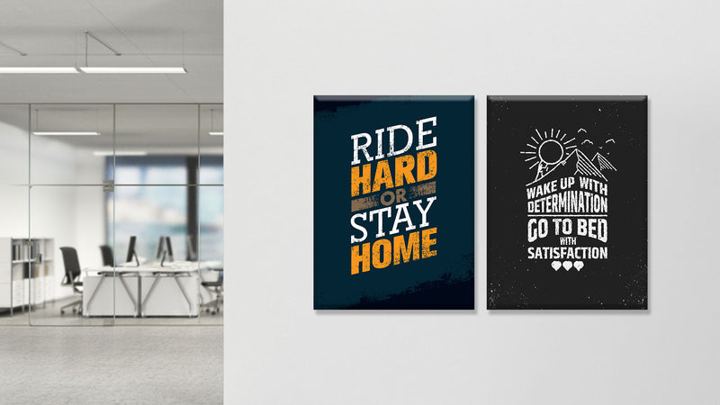 Ride hard or stay home Set of 2