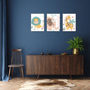 Cute Animals Wall Art 2, Set Of 3