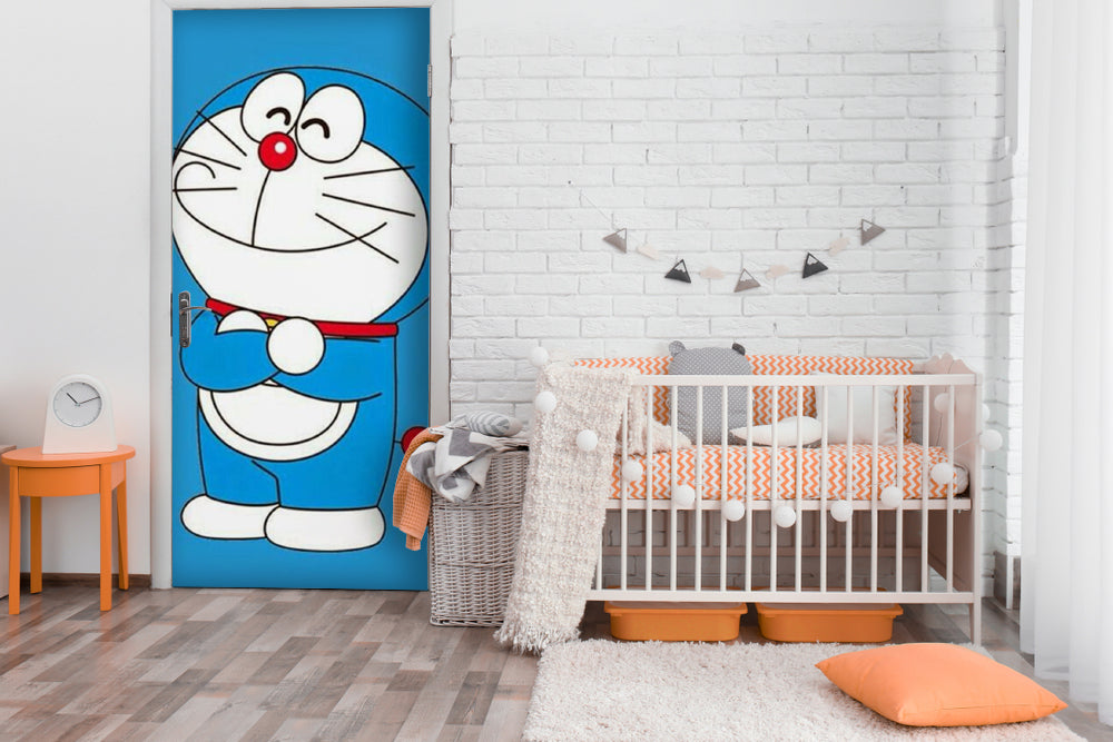 Doremon Anime Self Adhesive Sticker For Door