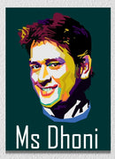 M S Dhoni Wall Art