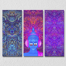 Psychedelic Buddha Peace, Set Of 3