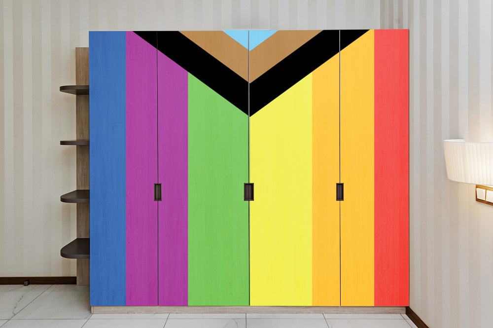 LGBTQ Flag Self Adhesive Sticker For Wardrobe
