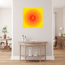 Orange Yellow Om Art Self Adhesive Sticker Poster