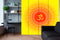 Yellow Orange Om Art Self Adhesive Sticker For Wardrobe