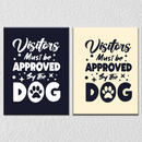 Dog Approved Visitors Wall Art, Set Of 2
