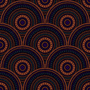 Red Black Mandala Circle Art Self Adhesive Sticker For Table