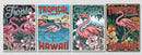 Flamingo Tropical Wildlife Poster, Set Of 4