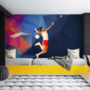 Abstract Multicolor Badminton Women Player Wallpaper