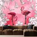 Black & white Flower Red Wallpaper