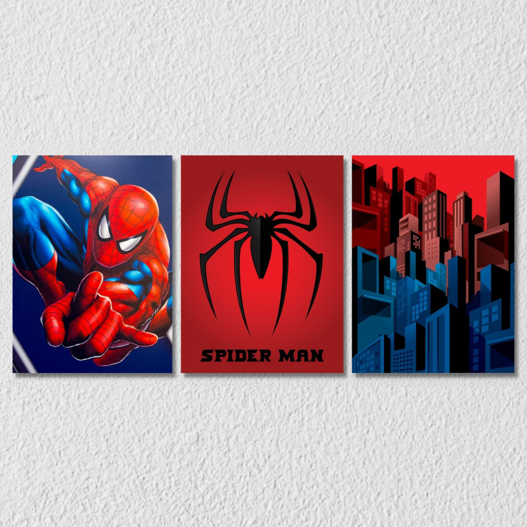 Spiderman Wall Art, Set Of 3