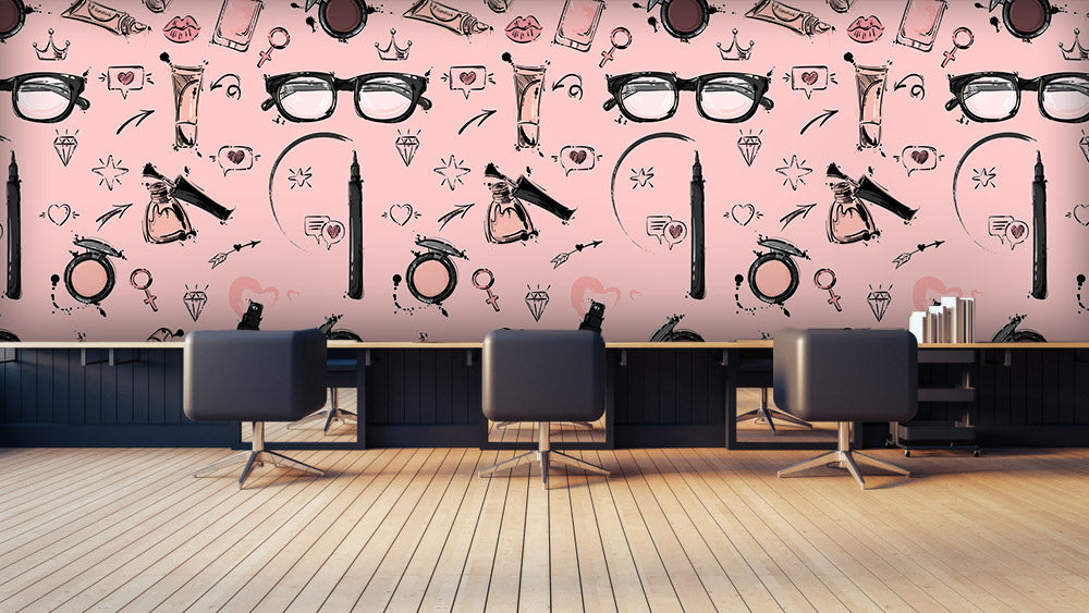 Eyeliner Sunglasses Pink Wallpaper