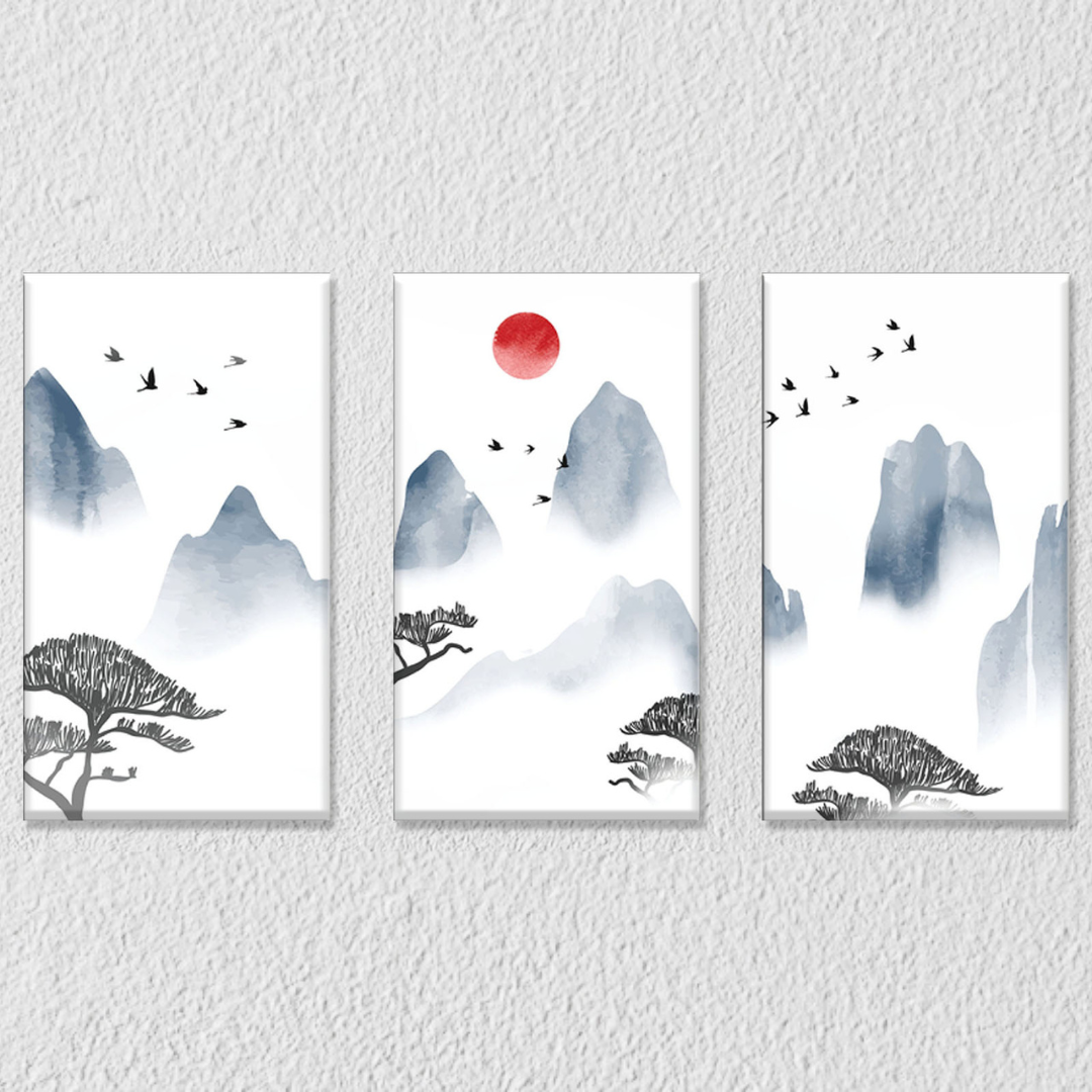 Sunset And Sunrise Wall Art 25, Set Of 3