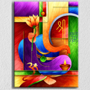 Shree Ganesha Multicolour Wall Art