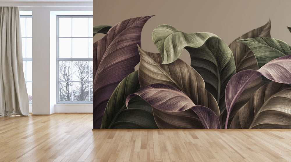 Beautiful Banana Leaves Tropical Wallpaper