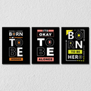 Inspirational Quotes Wall Art, Set Of 3