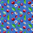 Cherry With Green Leafs Art Self Adhesive Sticker For Refrigerator