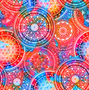 Pink Colourful Mandala Art Self Adhesive Sticker For Table