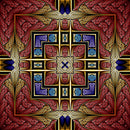 3D Fractal Lighting Ceiling Wallpaper