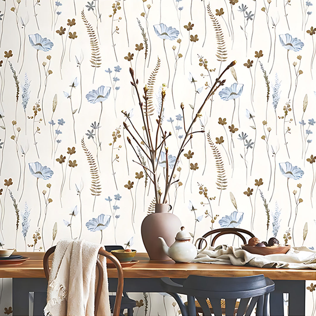 Steps Floral leaf bunch Wallpaper
