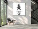 Om With Lotus Art Self Adhesive Sticker Poster