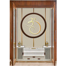 Golden Om In Black Round Art Self Adhesive Sticker Poster