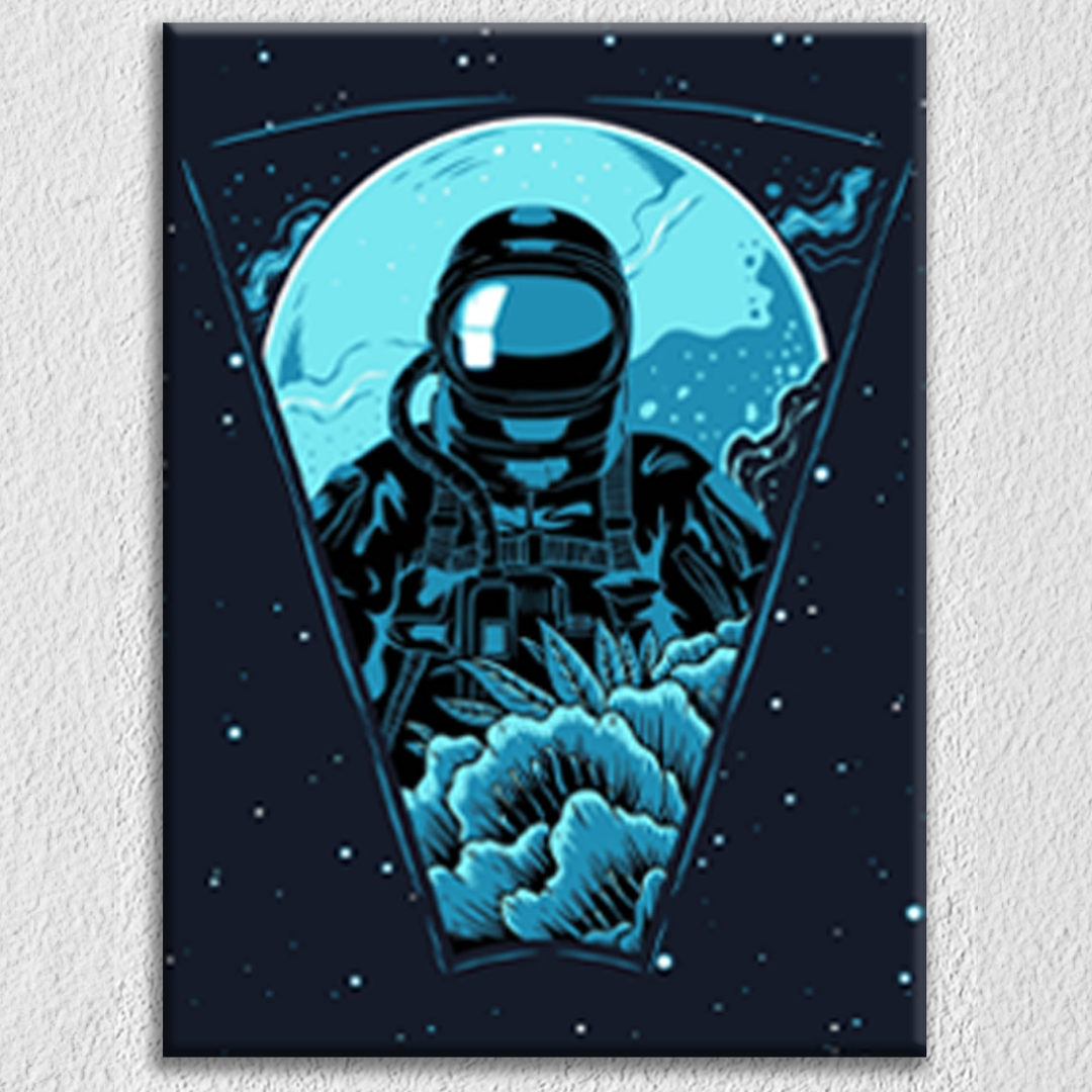 Astronaut Blue Canvas