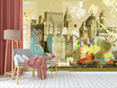 Nursery city view kids wallpaper