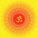 Orange Yellow Om Art Self Adhesive Sticker Poster