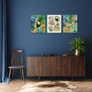 Animals In Forest Art 1, Set Of 3