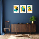Coloured Fruit Art, Set Of 3