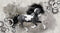Black White Horse Painting Self Adhesive Sticker For Wardrobe