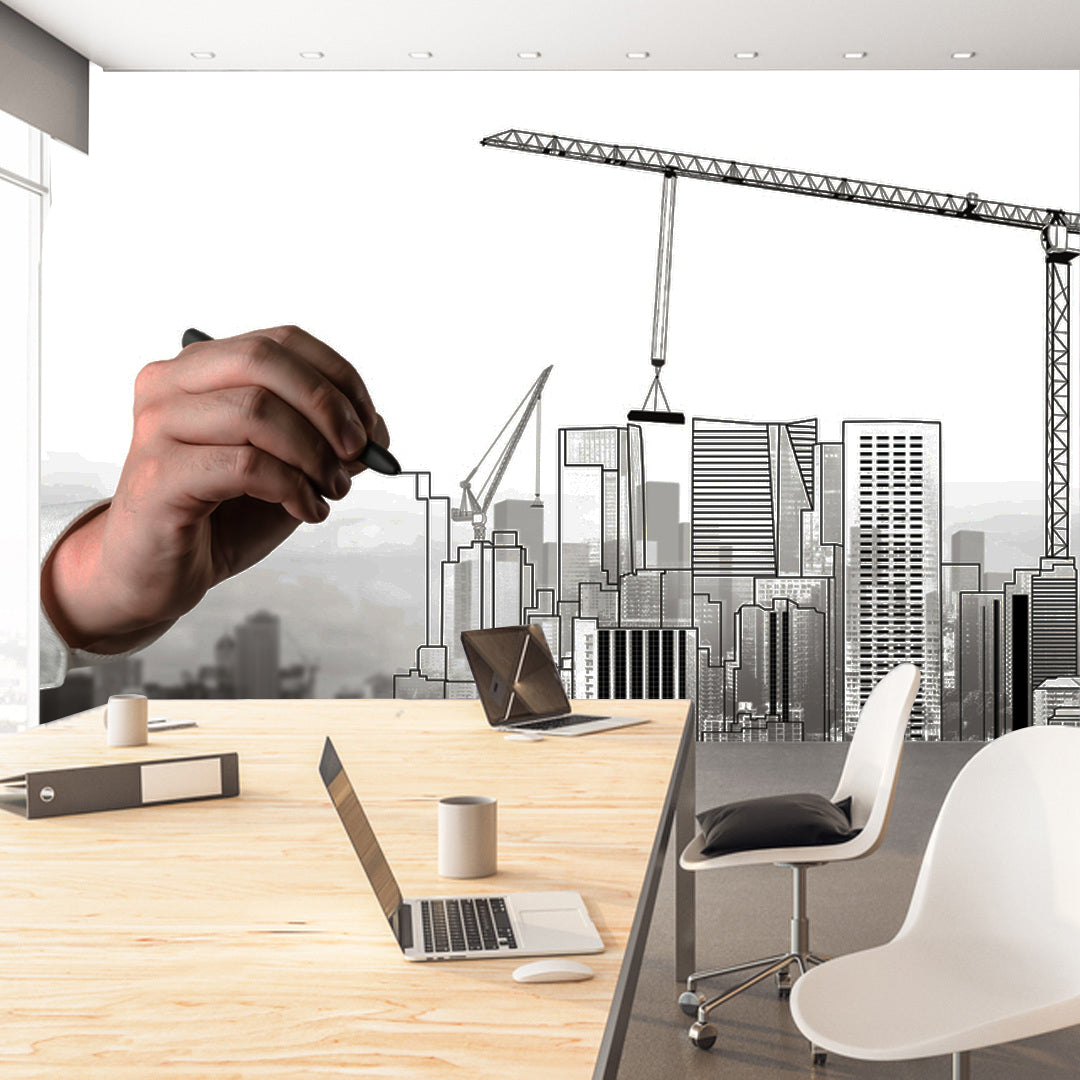 Hand Drawing Building Wallpaper