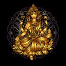 Golden Laxmi Art Self Adhesive Sticker Poster