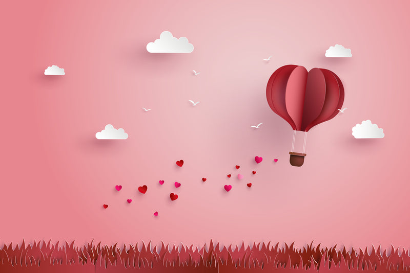 Pink Parachute Heart Wallpaper