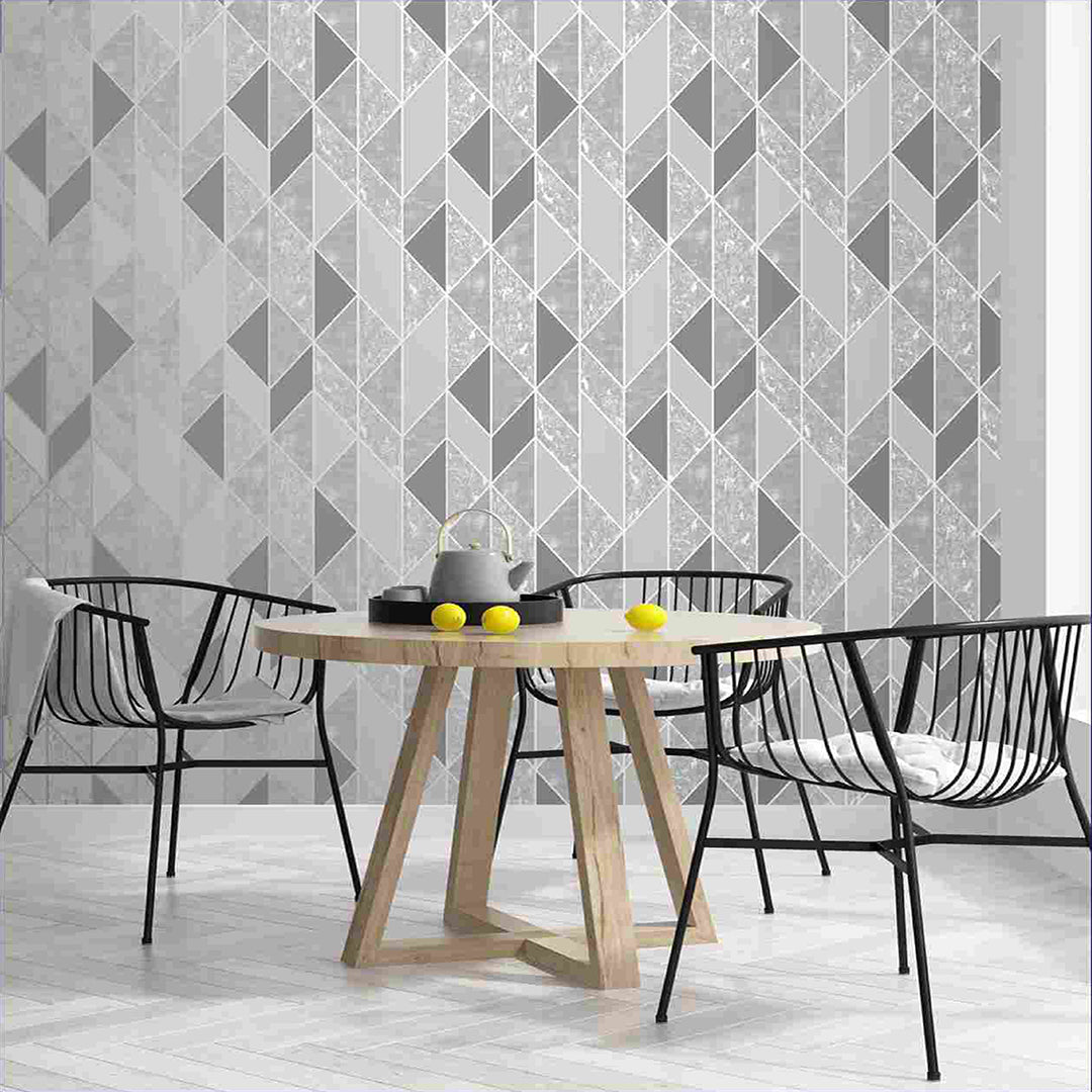 Milan Geo Rose Gold Blown Wallpaper
