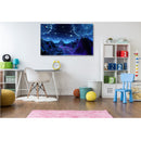 Mountain With Sky In Dark Self Adhesive Sticker Poster