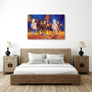 7 Horses Landscape Wall Art 5