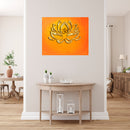 Om Art In Golden Patels Self Adhesive Sticker Poster