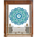 Om In Green Mandala Art Self Adhesive Sticker Poster