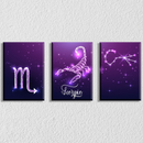Scorpio Zodiac Sign Art, Set Of 3
