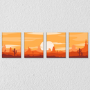 Sunset And Sunrise Wall Art 17, Set Of 4